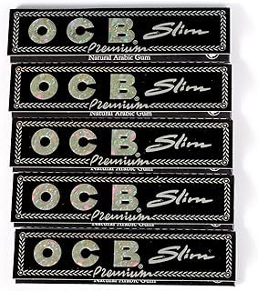 Lot of 5 Booklets Rolling Paper OCB Slim Premium King Size