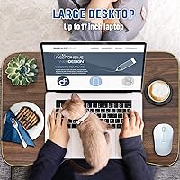 Vista 4 de Zapuno Mesa de cama plegable para laptop, mesa multifunción con cajón de almacenamiento y soporte para botella de agua, bandeja de servir mesa