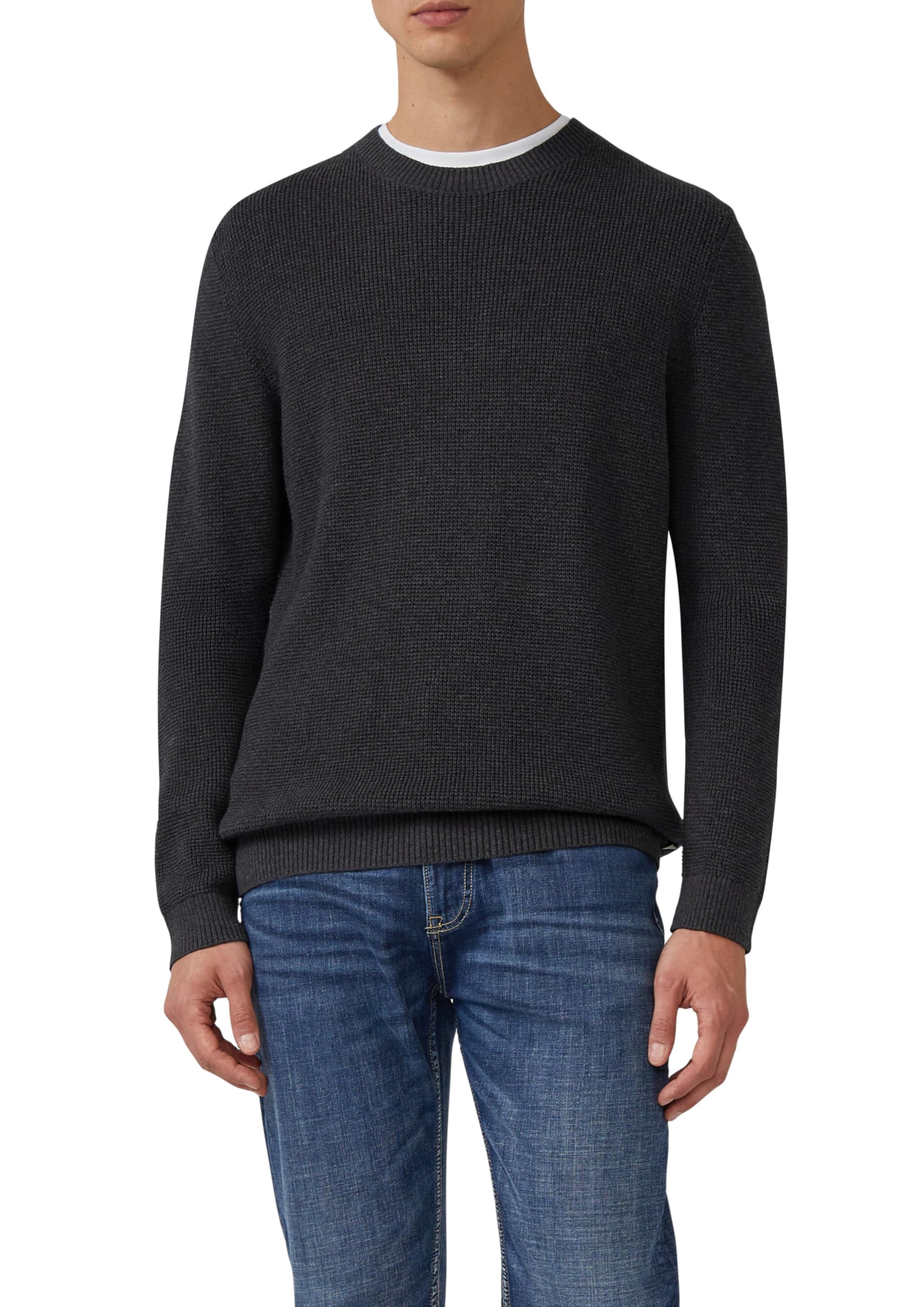 s.Oliver Strickpullover mit Crew Neck und Strukturmuster