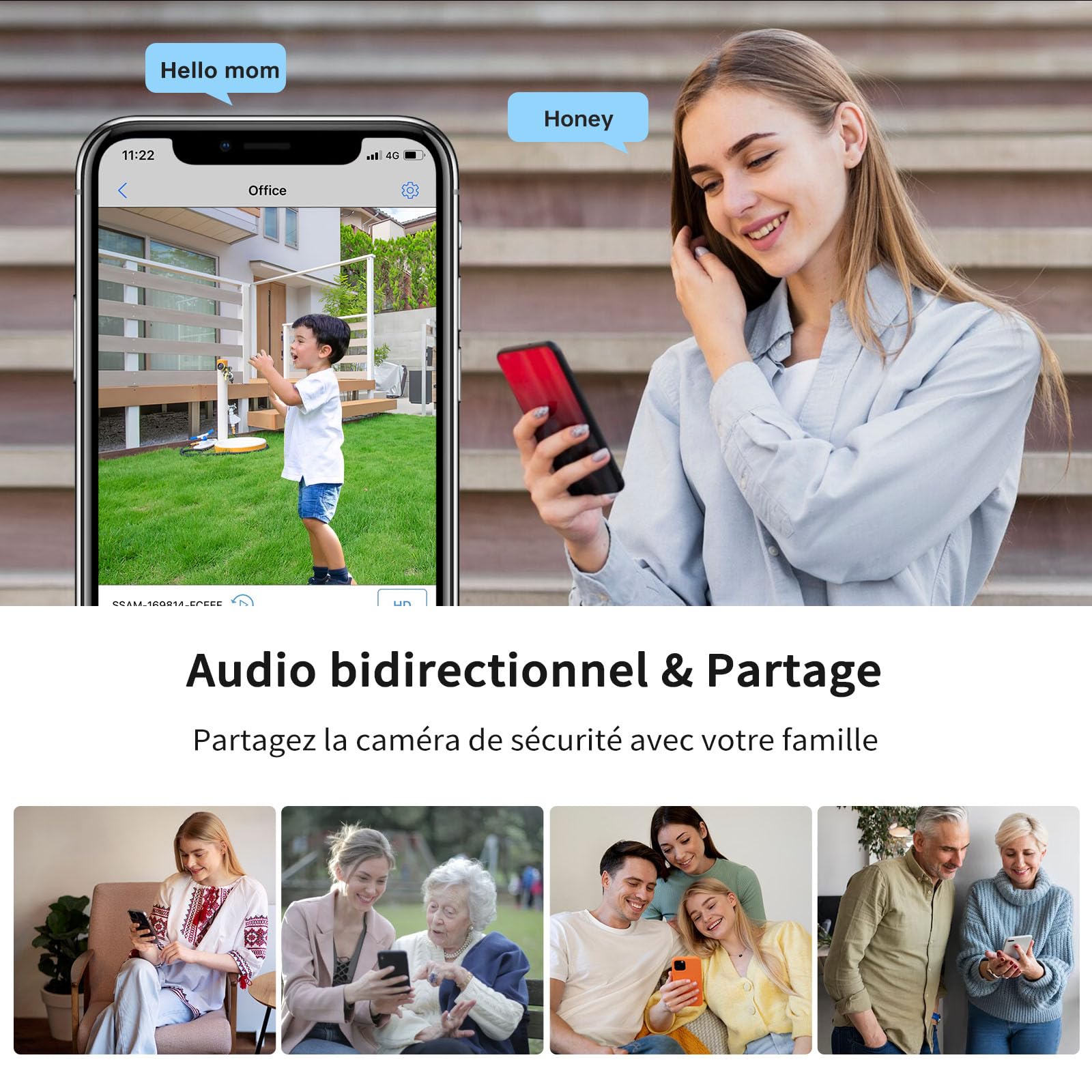 5MP Caméra de Surveillance Extérieure PoE, Caméra IP Extérieure avec Détection Personne/Véhicule, Vision Nocturne IR 30m, Etanche IP66(NO WiFi)