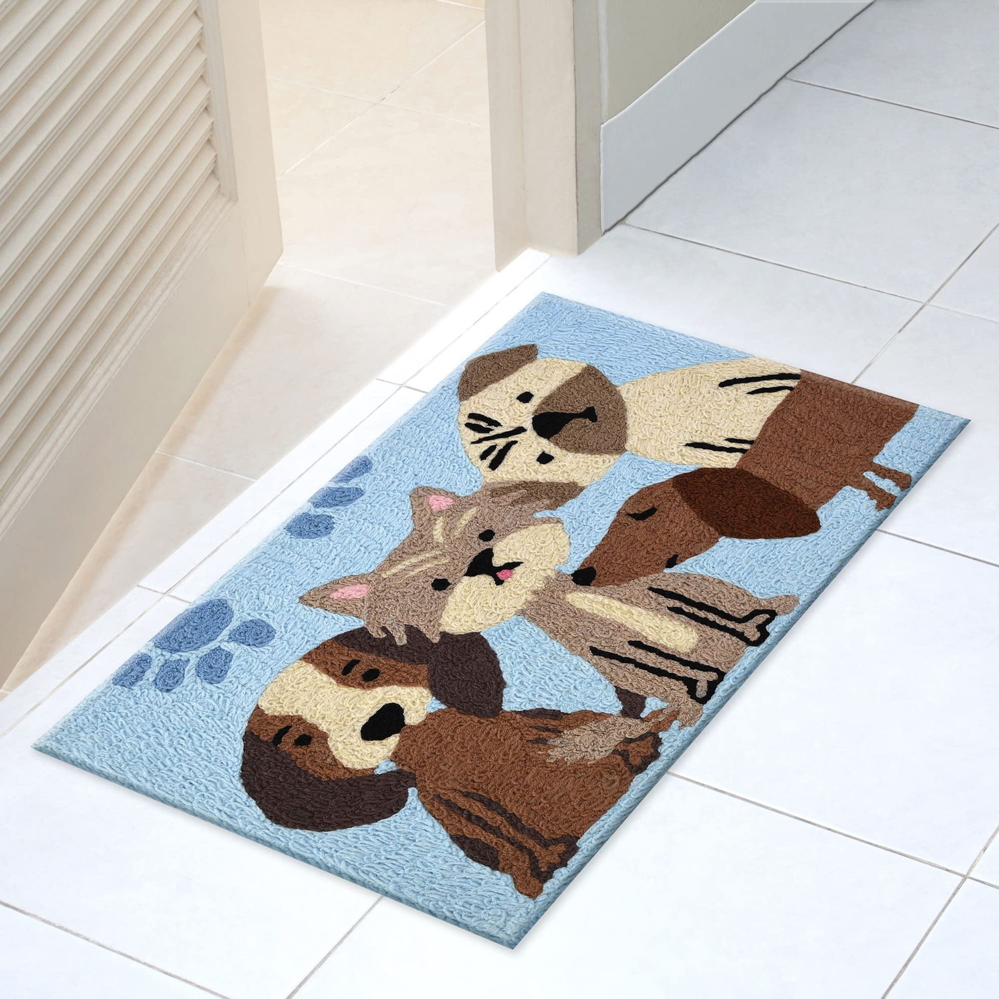 Jellybean Modern Indoor / Outdoor Mat Home Comfort Rugs 20" X 30" Rectangle Pawsome Pals