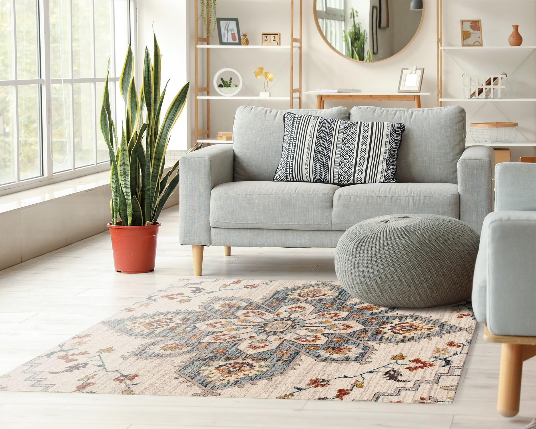 Panorama Tappeto in Vinile - Modello Kabul100x140 cm - Varie Dimensioni - Tappeti da Cucina, Corridoio e Soggiorno