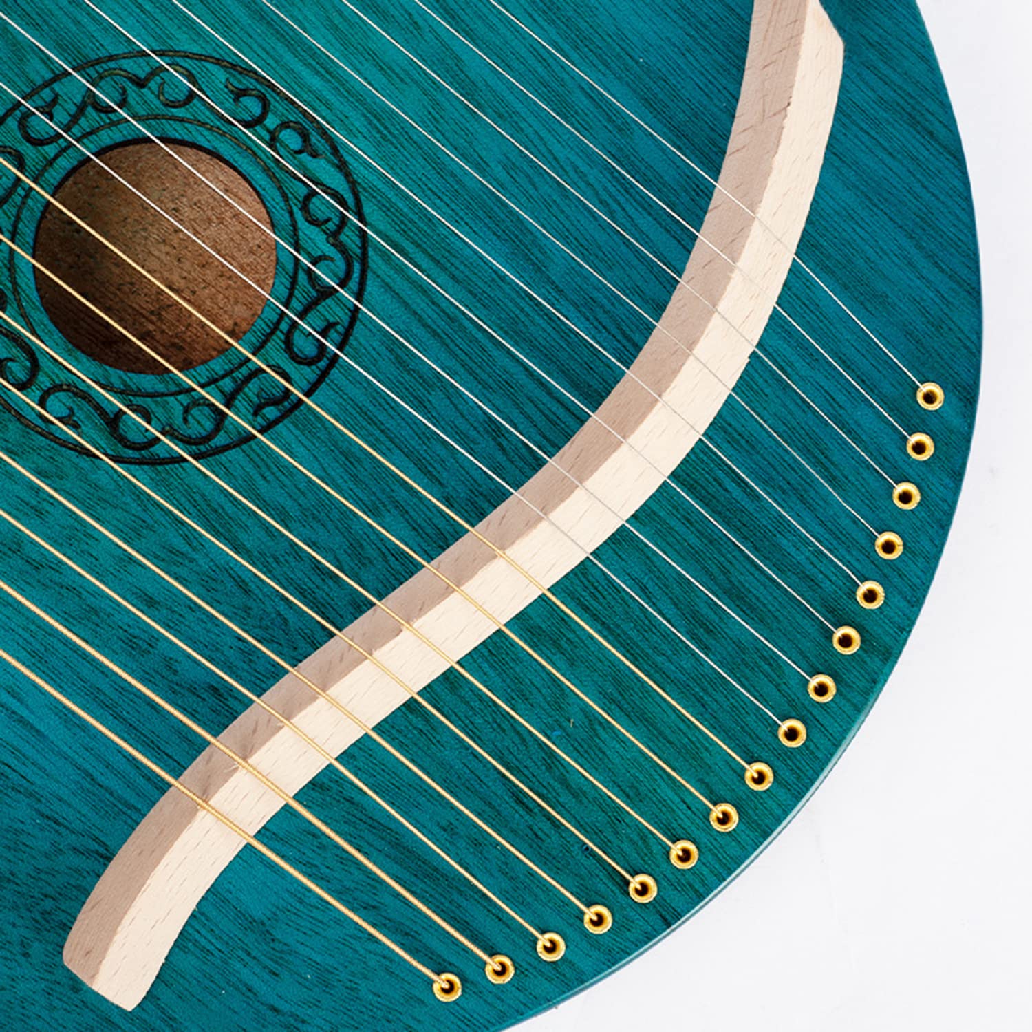 Harfa， Lira Harfa, Solidny Drewniany Instrument Mahoń Z Opatentowanym Projektem, Przenośna 16 Metalowych Strun Dla Dorosłych Dzieci Początkujących(Yellow,2)