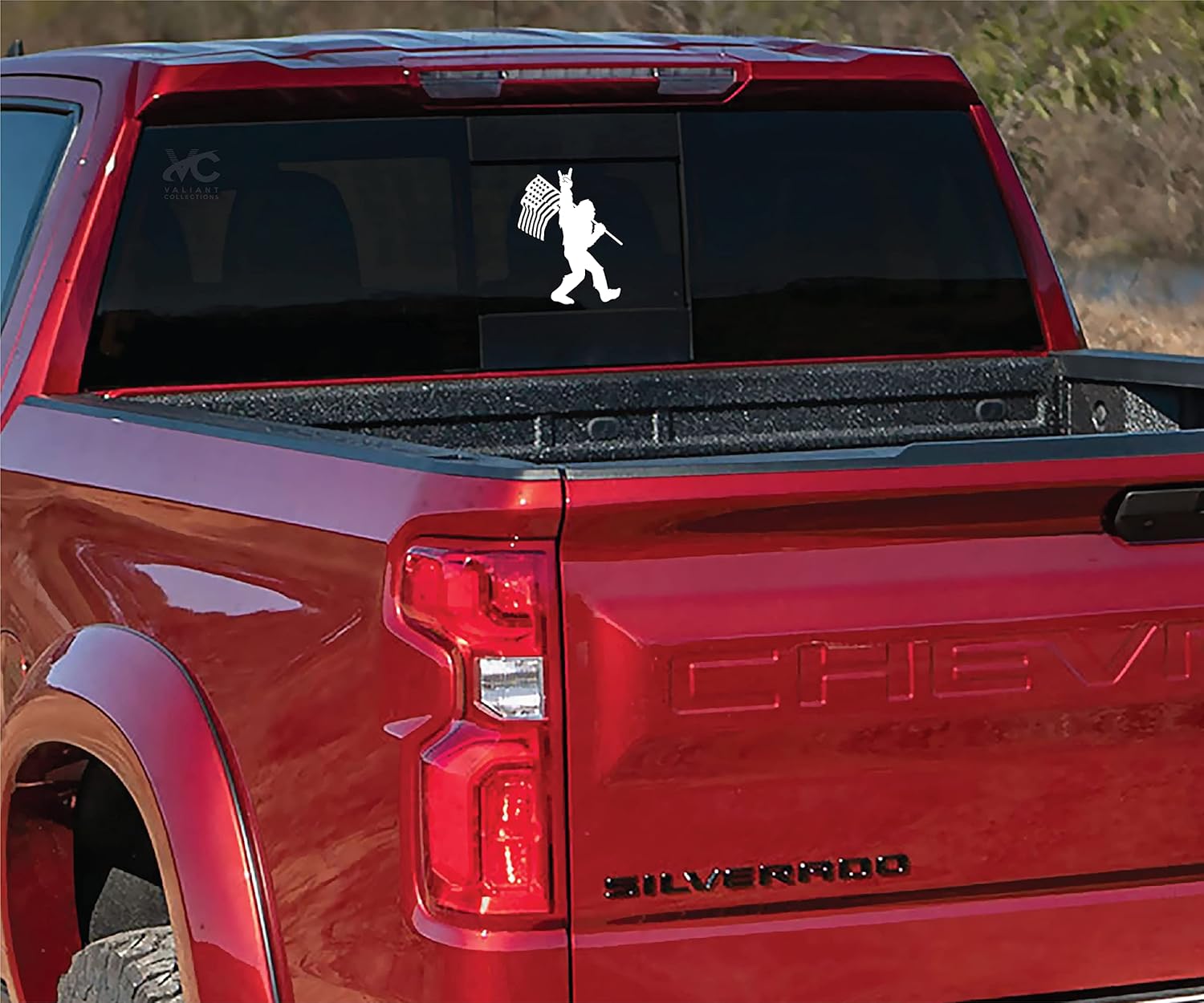 – Big Foot Rock on American Flag Sticker–Vinyl Decal for Car and Van – Indoor & Outdoor use for Long Lasting – Waterproof Stickers for Waterbottle & Laptop–Removable Sticker–VC 406 - Image 3