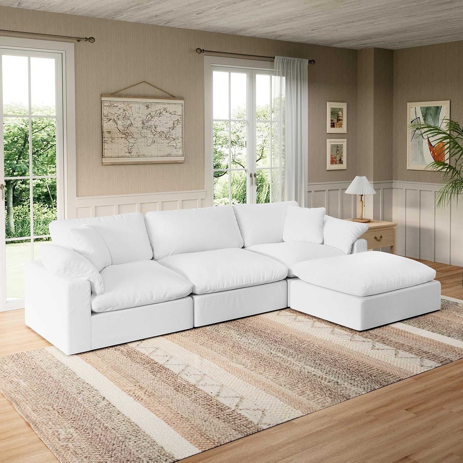 Modular Sectional Sofa Cloud Couch,Down Filled Comfy Cloud