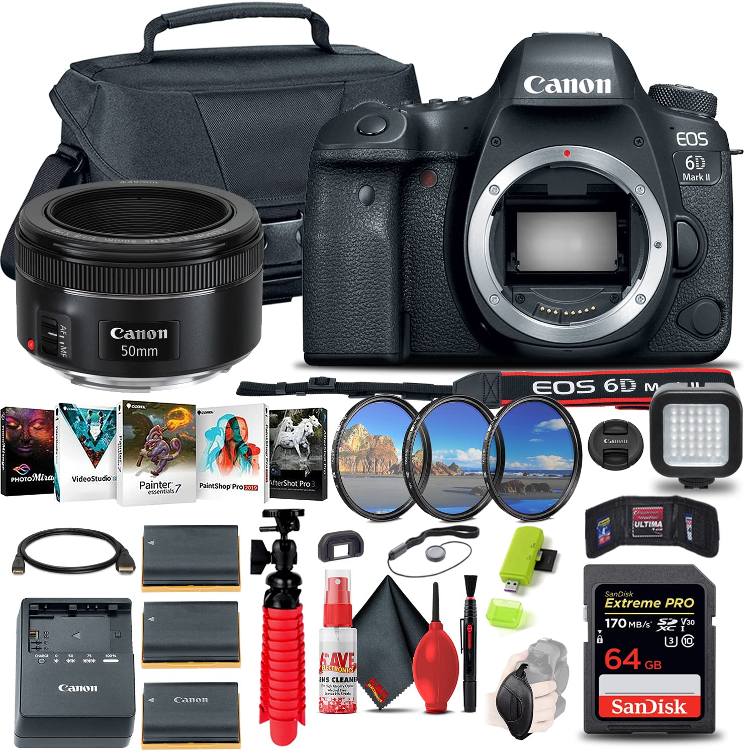 Canon EOS 6D Mark II + EF 50mmレンズ Canon 6D Mark II Camera with 