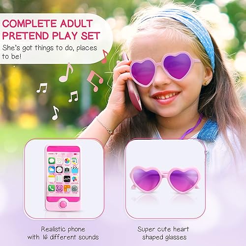 Miniatura 5 de Kit de maquillaje de simulación para niñas pequeñas con bolso de unicornio juego de juguetes de maquillaje falso (no real) para niños pequeños y