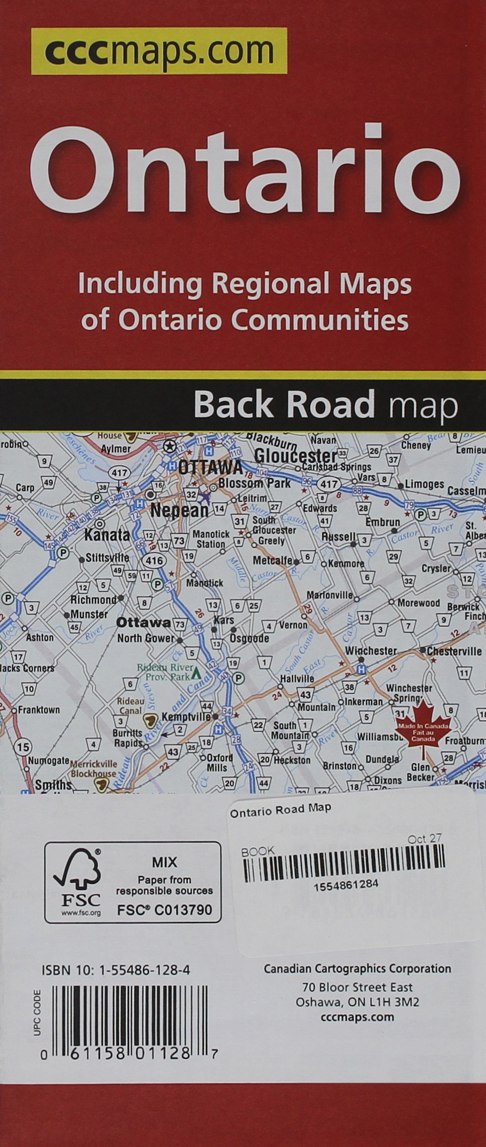 Ontario Road Map Map – October 1, 2015