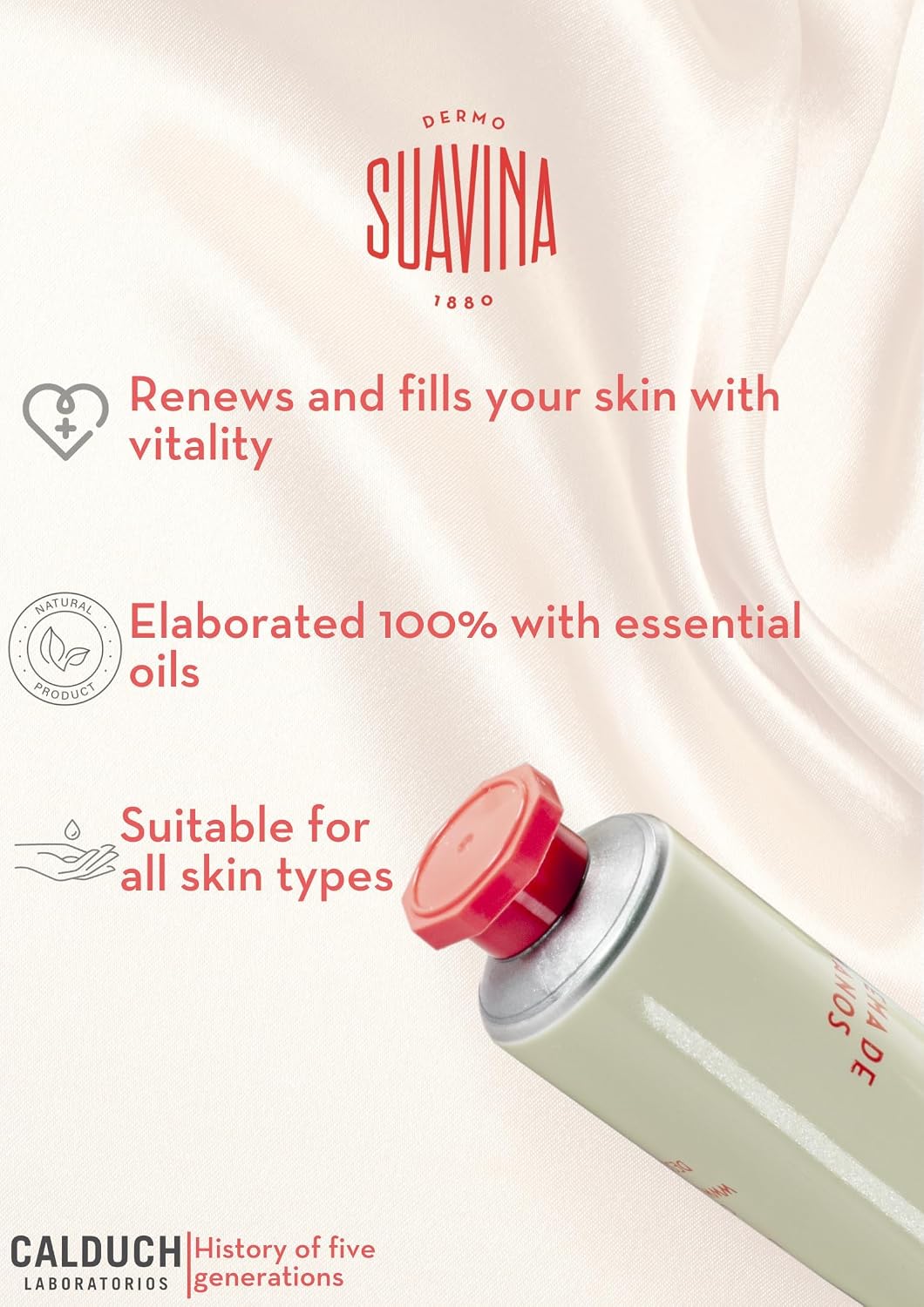 Suavina Hand Cream 100% Natural Essential Oils, Vegetable Extracts, and Traditional Craftsmanship Ideal Daily Skin Nourishment