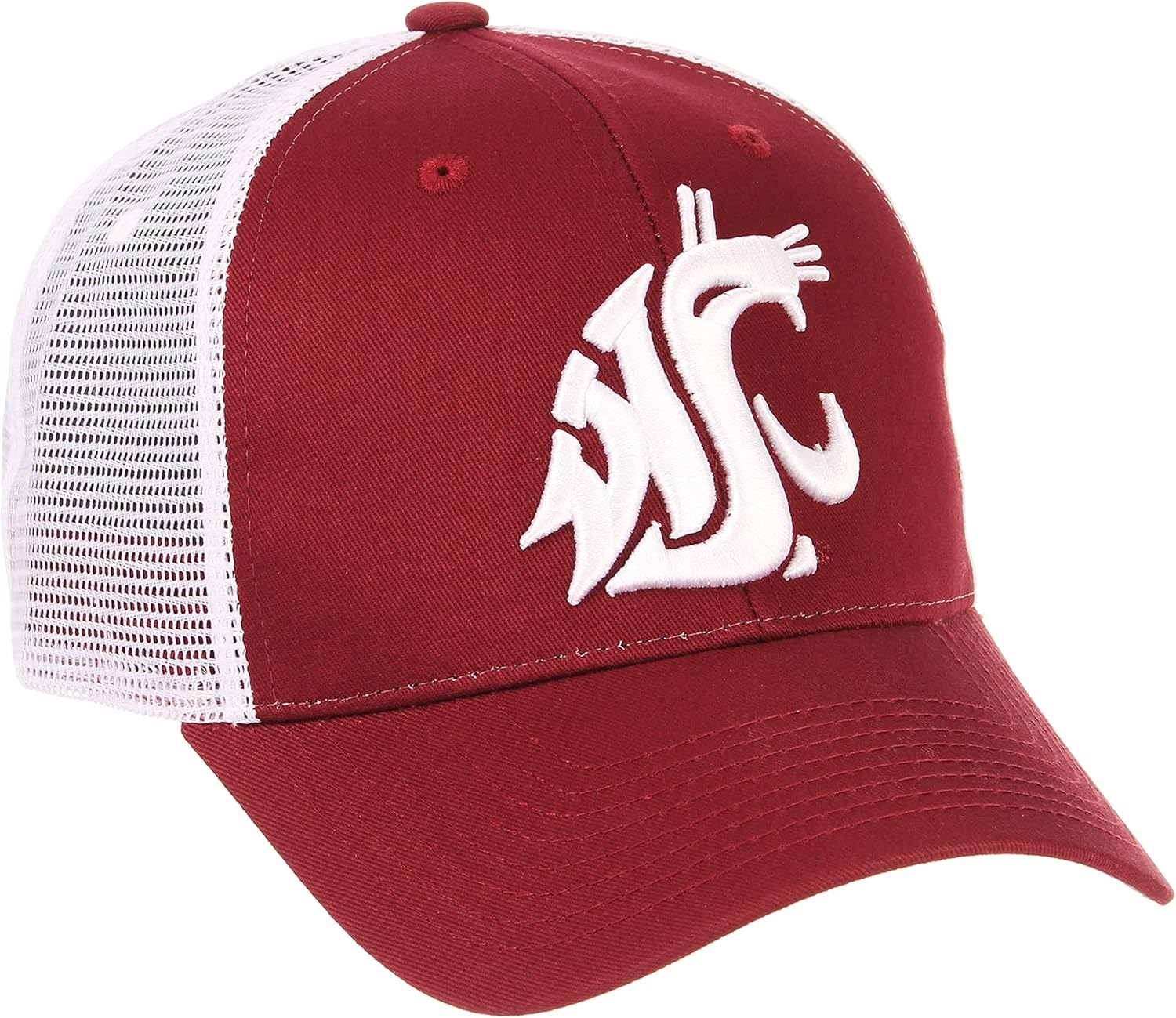 Zephyr Men's Washington State Cougars Adjustable Snapback Hat Big Rig, Washington State Cougars Cardinal, Adjustable - Image 4