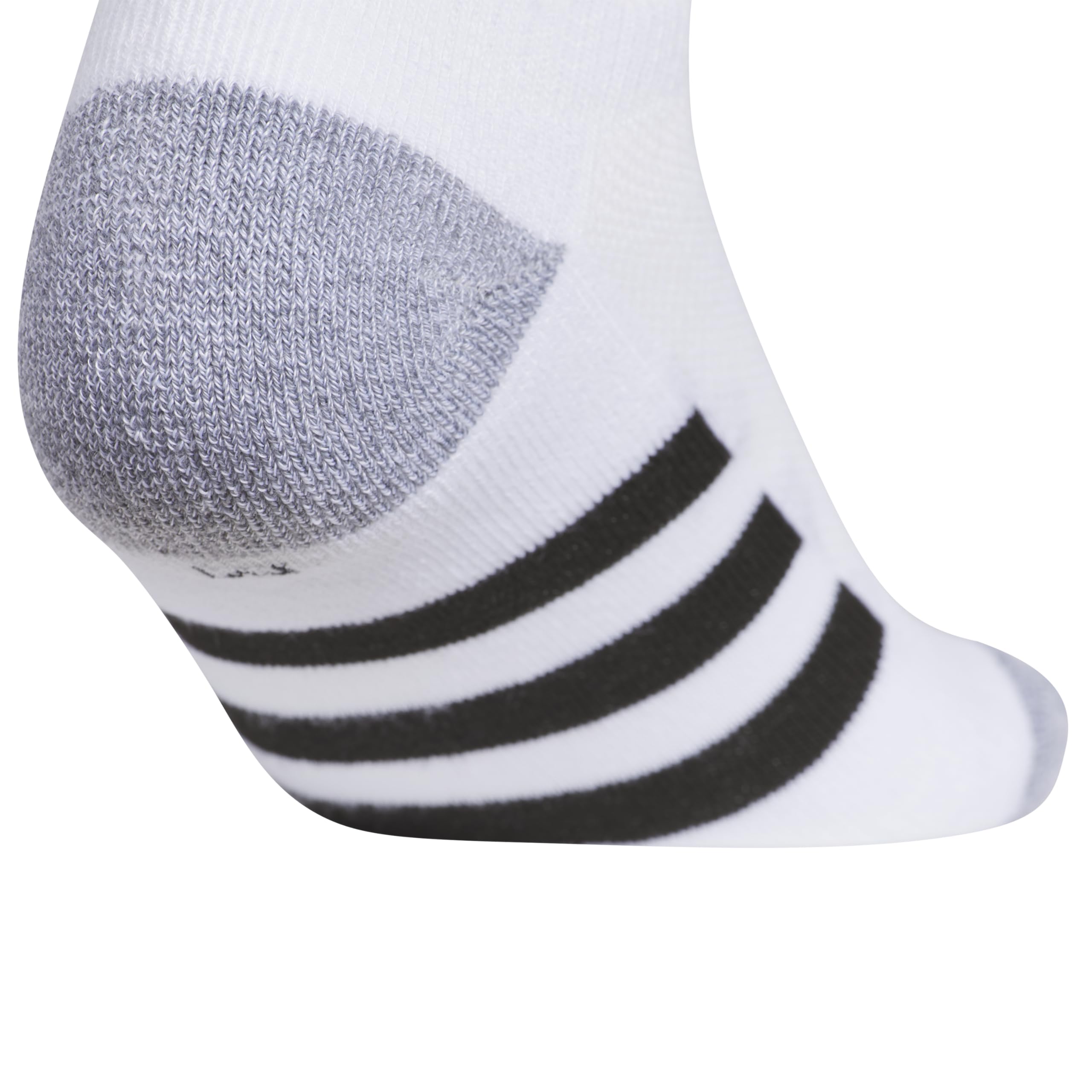 Adidas Lot de 6 chaussettes invisibles unisexes pour adulte, blanc/gris/noir, taille M, Blanc/gris/noir, Medium