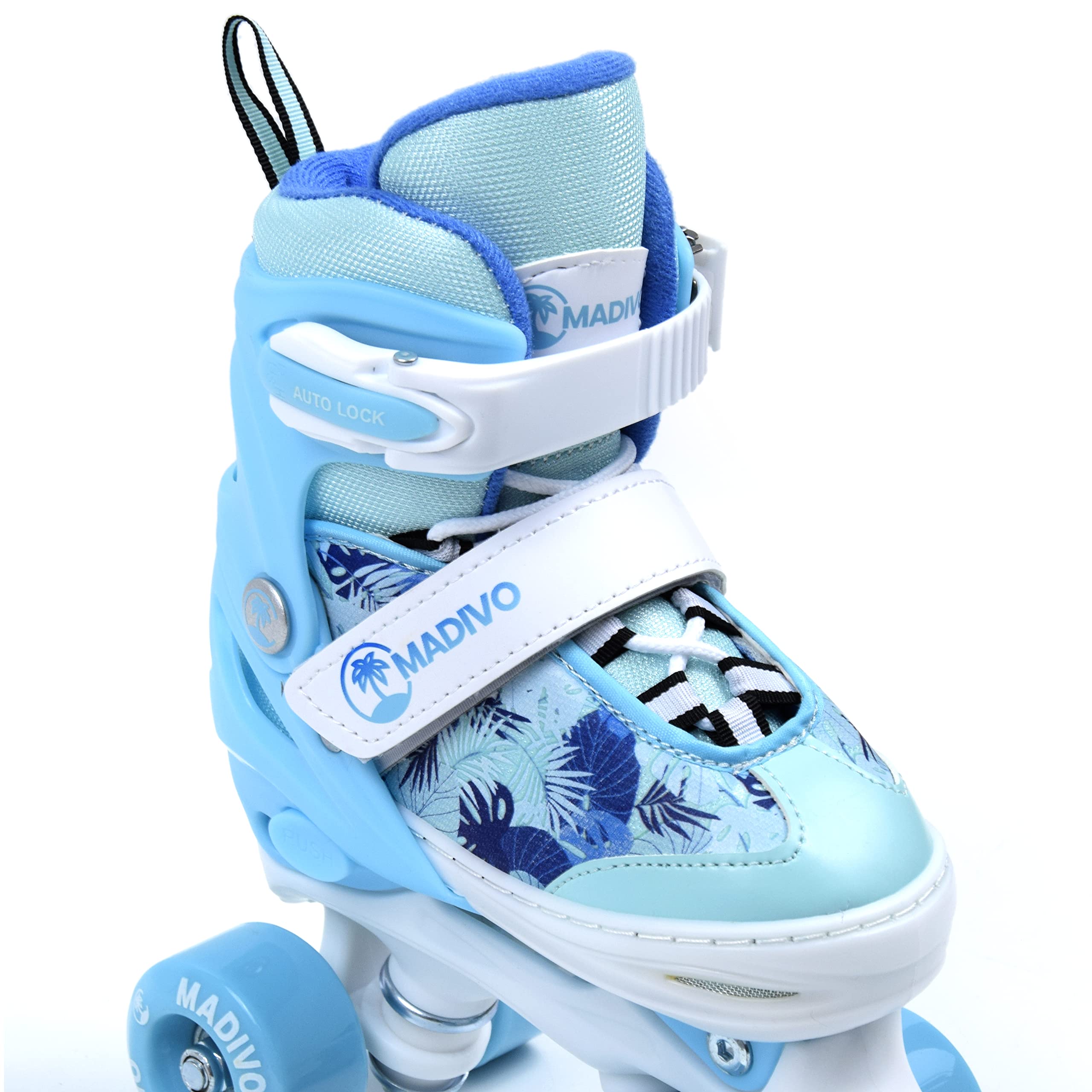 MADIVO Love Kinder Mädchen Rollschuhe VERSTELLBAR | Ideal für Kinder und Jugendliche | Größenverstellbare Roller Skates | Größen: 30-33, 34-37