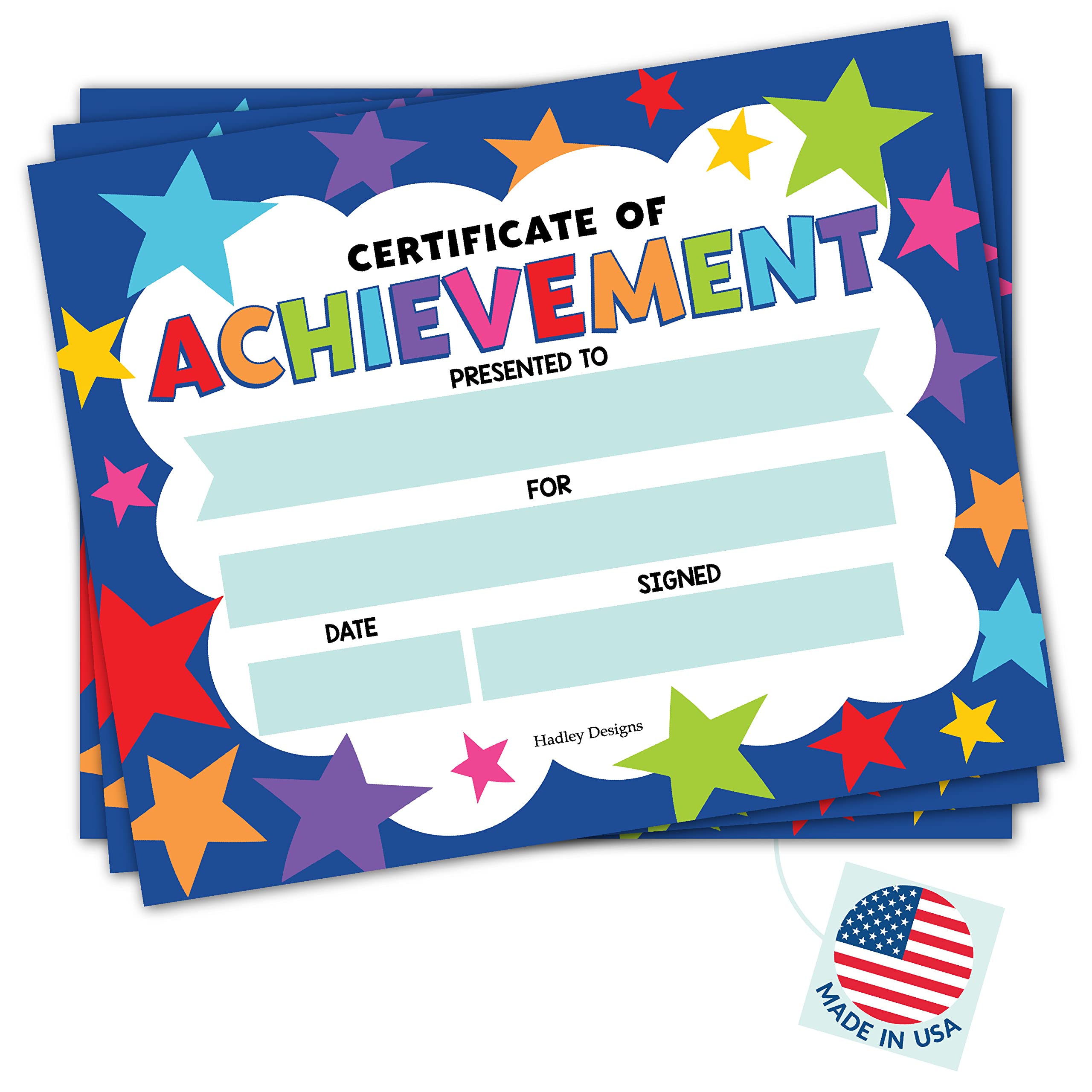 25 Colorful Preschool Diploma Kindergarten Certificates for Kids - Kindergarten Diploma Certificate Paper for Printing, Graduation Certificates of Achievement Award Certificates for Students