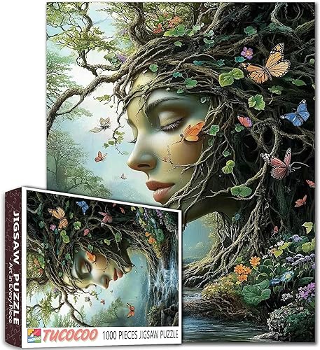 Miniatura 13 de Rompecabezas de 1000 piezas para mujer, vestido rosa, rompecabezas de 1000 piezas, hermosa niña, flores coloridas, rompecabezas románticos de Noble