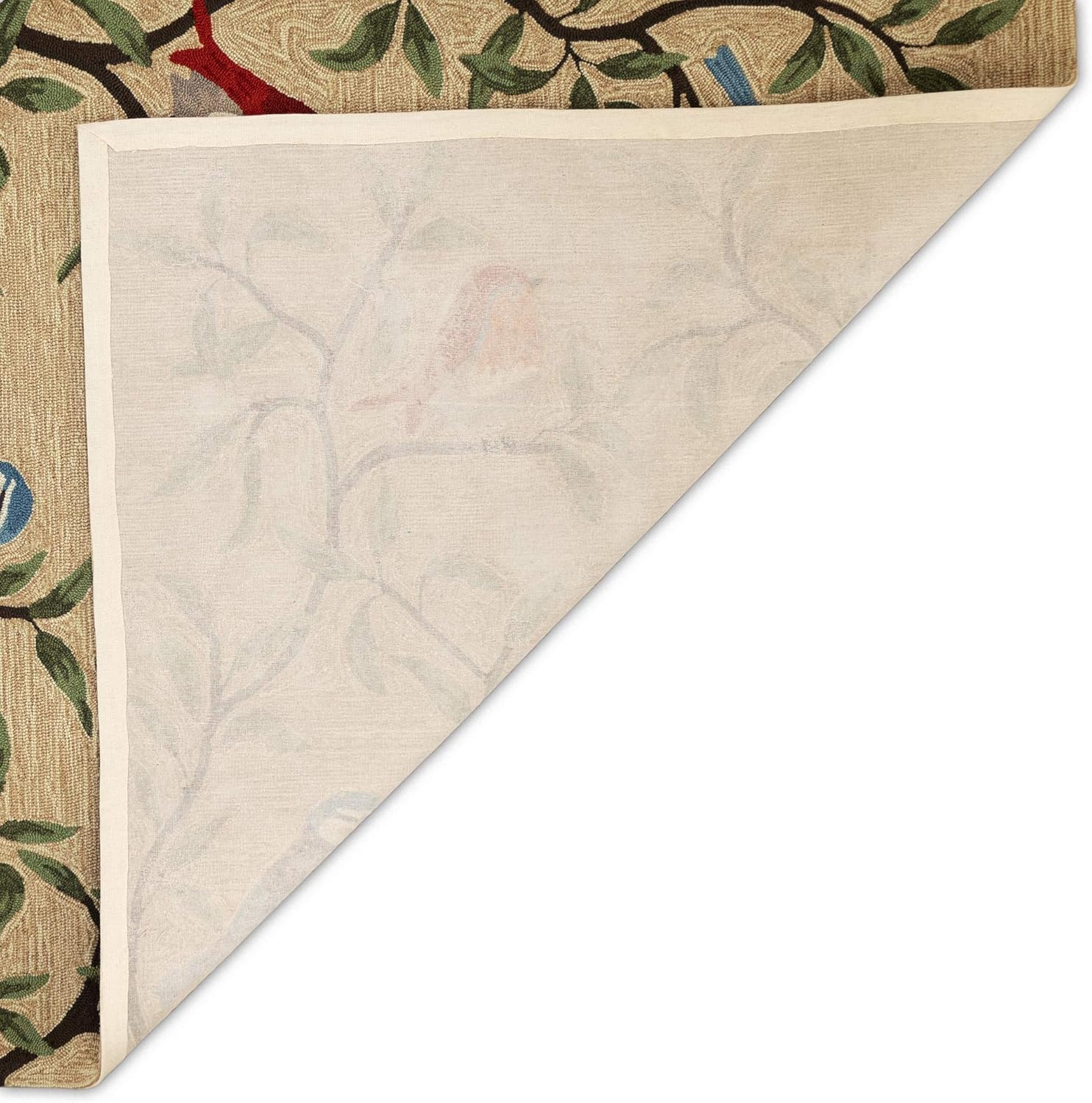 Liora Manne Ravella Indoor/Outdoor Durable Hand-Tufted UV Stabilized Rug- Birds On Branches Natural 2' x 3'