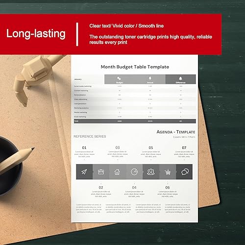 Miniatura 5 de 070 Cartucho de tóner negro de alto rendimiento (paquete de 1) – Reemplazo de tóner compatible CRG070 CRG-070 para Canon 070 cartucho de tóner