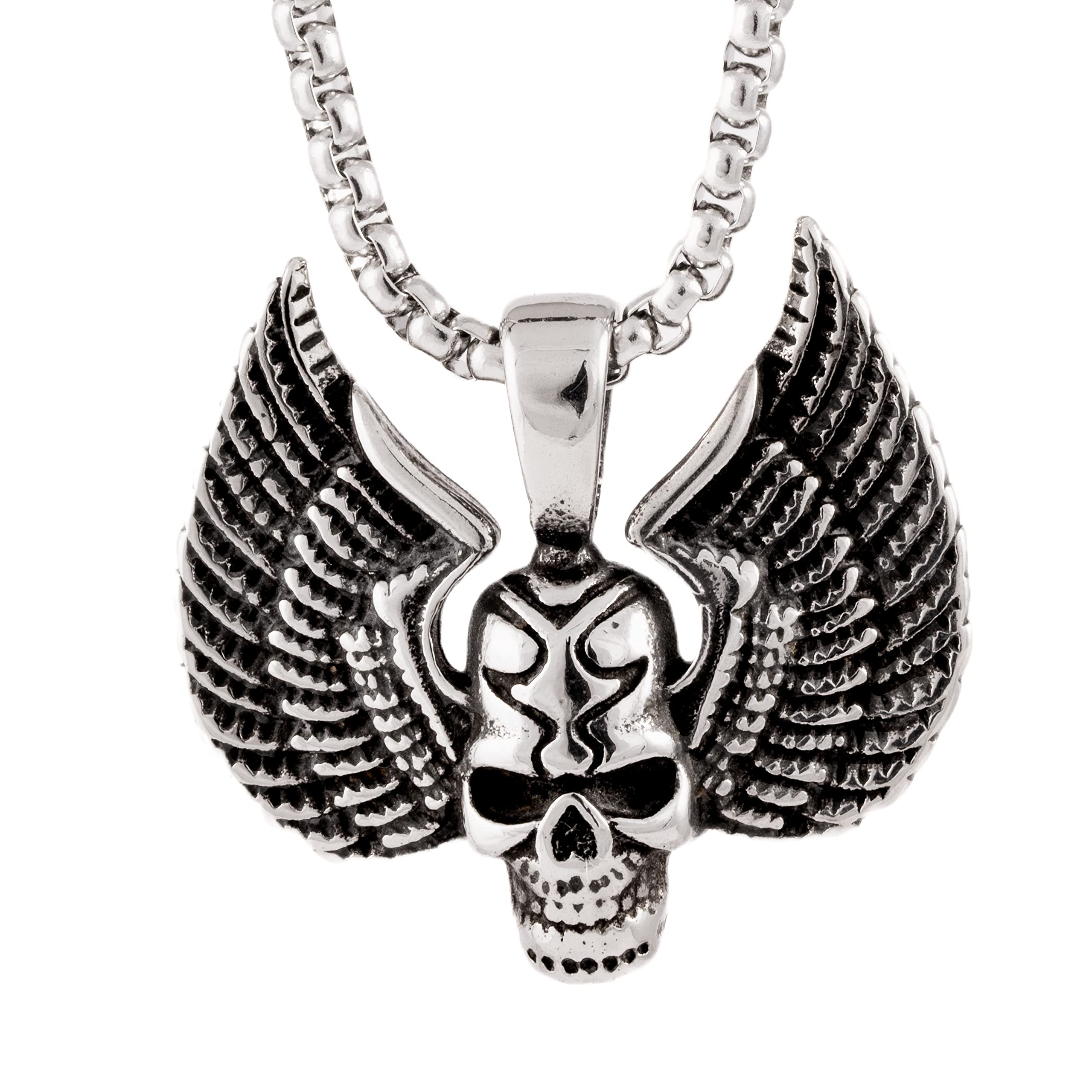 the men thing Pendant for Men - Pure Titanium Steel Pendant with 24inch Round Box Chain for Men & Boys-picture-5