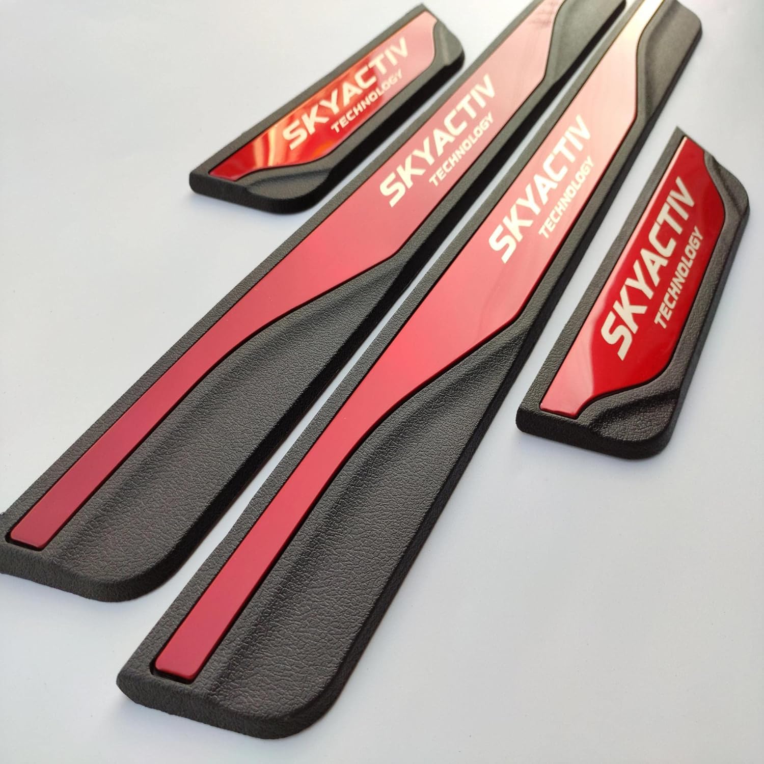 GZBFTDH Car Accessories Door Sill Protector, for Mazda 3 6 CX-30 CX-5 Kick Panels Threshold Guard Scuff Plate, Auto Parts Door Entry Guard