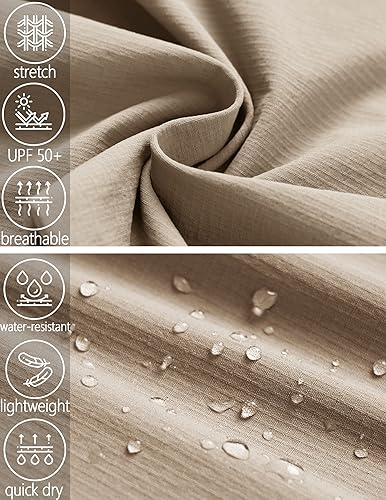 Miniatura 4 de Pantalones de senderismo para hombre convertibles con cremallera ligeros impermeables de secado rápido pesca viajes safari campamento