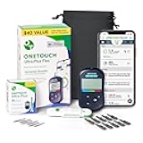 Ultra Plus Flex Value Diabetes Testing Kit | Blood Sugar Test Kit Includes 1 Blood Glucose Meter, 1 Lancing Device, 30 Diabetic Test Strips, 10 Lancets, and Carrying Pouch