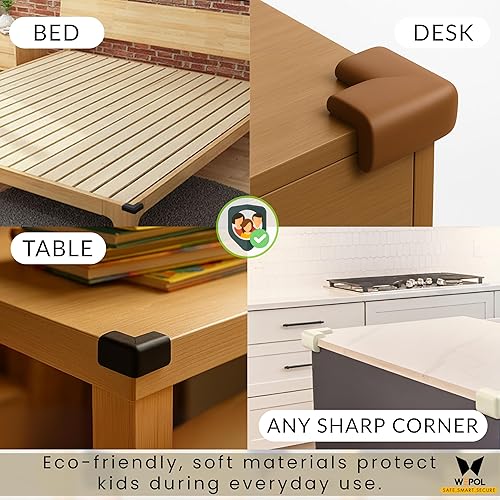 Miniatura 2 de Protectores de esquina de espuma suave para bebé, protectores de esquina para marco de cama, cubierta de seguridad para muebles de escritorio de