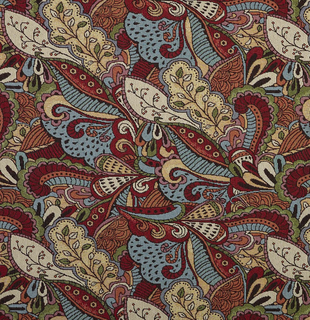 Kt KILOtela - Tela Tapicería, Jacquard Gobelino, Tapizar Sillas, Cojines, Cabecero, Sofá, Bolsos, Resistente al Desgaste, Costura, 100 cm Largo x 280 cm Ancho, Geométrico, Multicolor, 1 metro — view 44