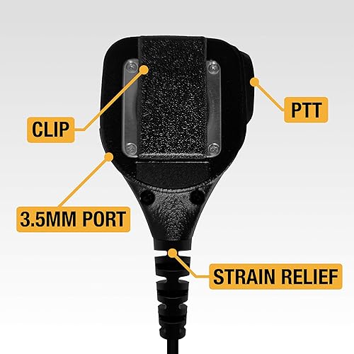 Miniatura 4 de SHEEPDOG MICROPHONES SD20-MT9 - Micrófono de altavoz de hombro remoto de policía, compatible con radios bidireccionales Motorola APX 4000 APX 6000