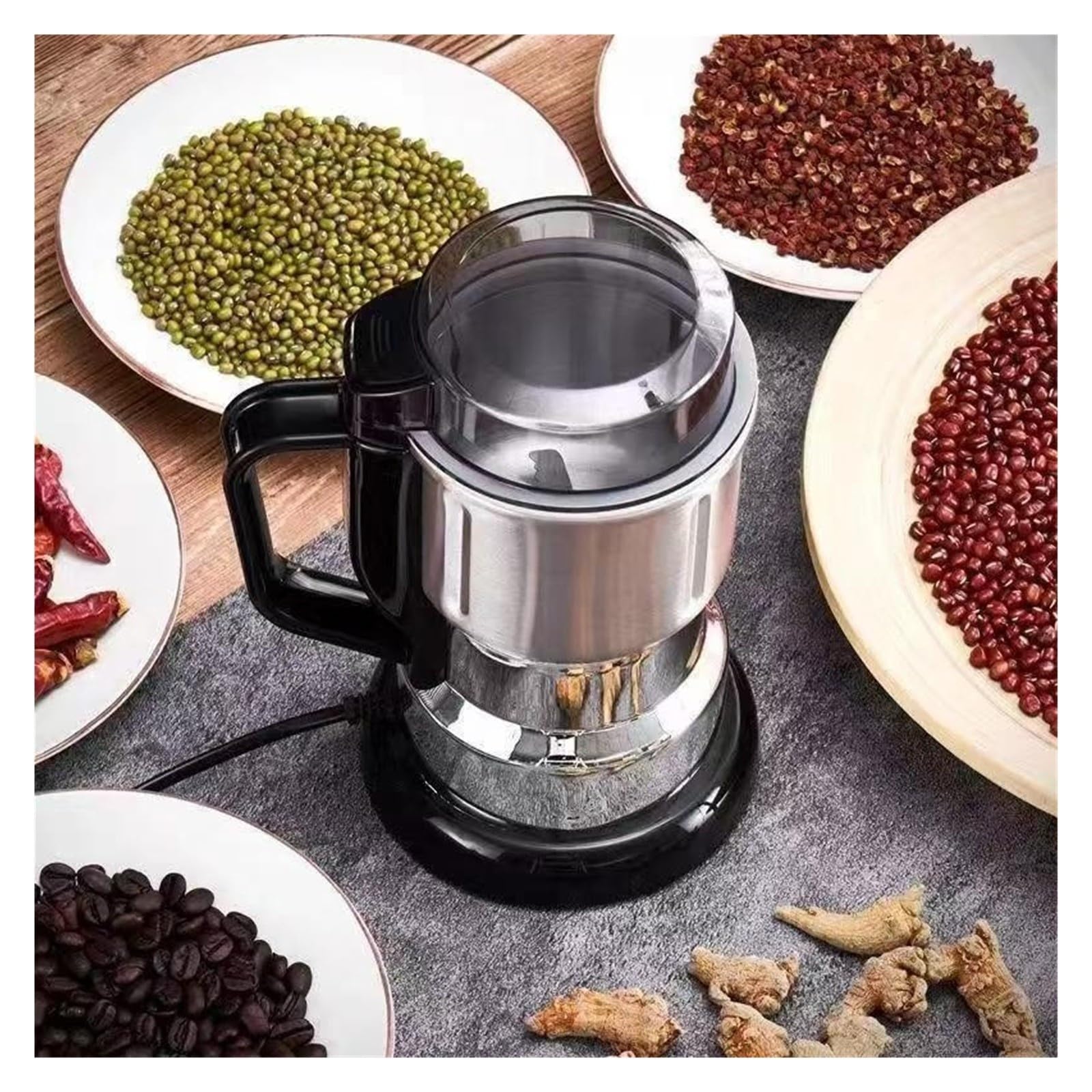 Macinino per cereali, Macina cereali elettrico multifunzionale e macina spezie per caffè per la casa