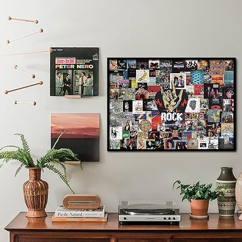 Miniatura 6 de Rompecabezas de rock de 1000 piezas rompecabezas de portada de álbum de rock and roll rompecabezas de collage de música para adultos 275 x 197