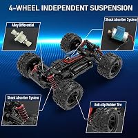 DEERC 9310 Távirányítós Autó 1:18 Méretarány 30+ km/h Sebesség 4WD Terepjáró RC Monster Truck Játék Fiúknak 4