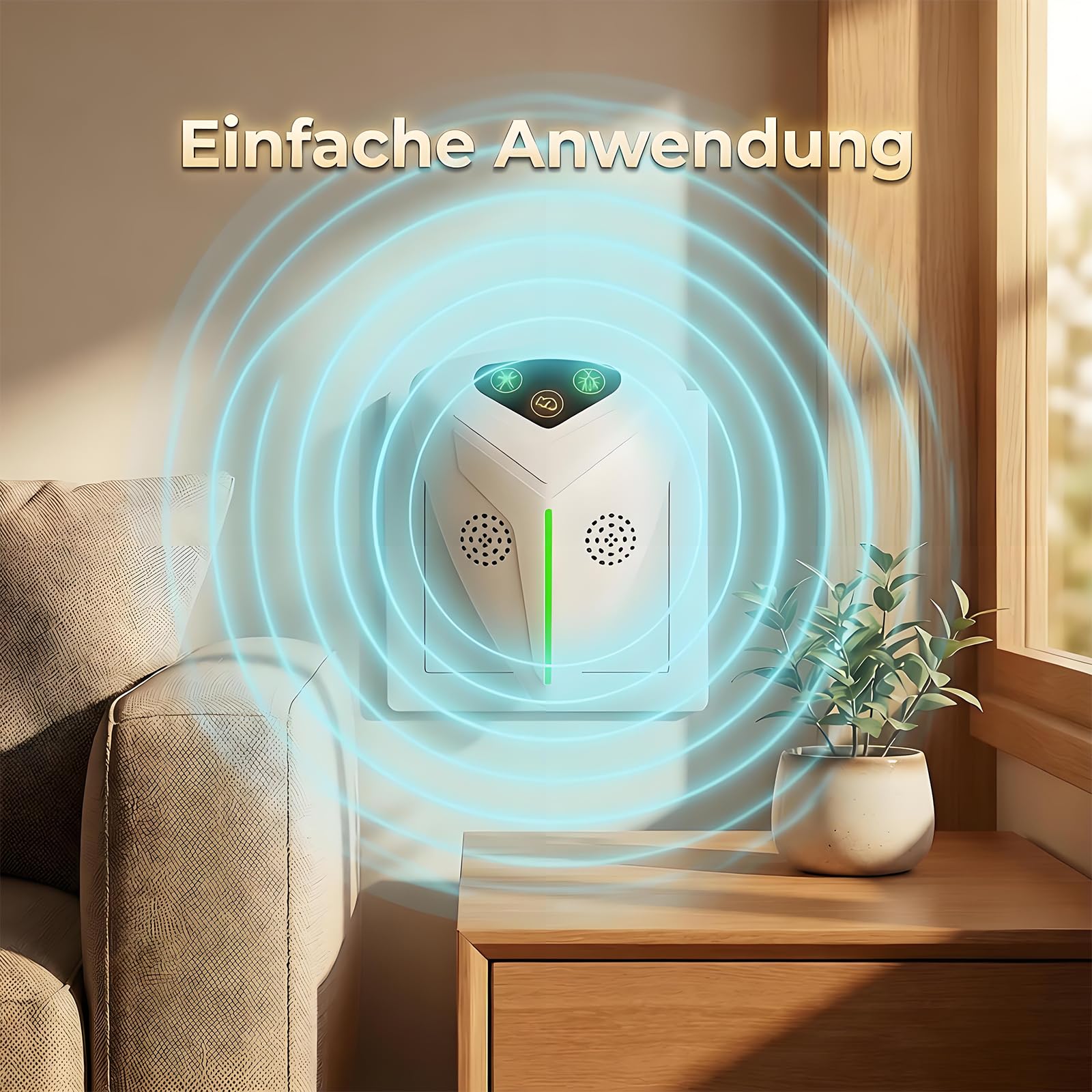 Ultraschall Schädlingsbekämpfer 4 Stück Set | 3 Modi 19-65 kHz - 200Hz | Mäusevertreiber & Mäuseabwehr | 80-120m² pro Gerät | Dual-Ultraschall | Insektenabwehr für Innenräume