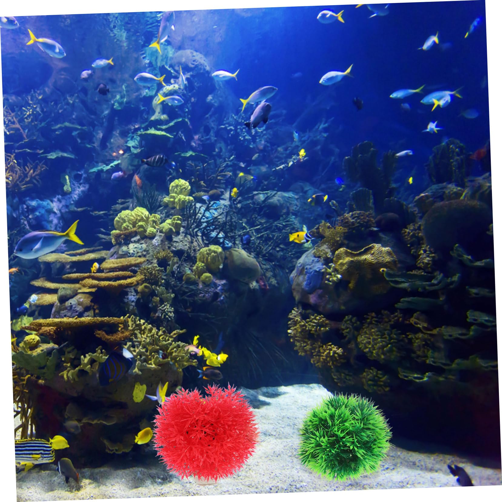 BESPORTBLE 12pièces Plantes Aquatiques Artificielles Décorations pour Aquariums Et Réservoirs Vertes Rouges Ornements sous-Marins Naturels pour Habitat Sain des Poissons