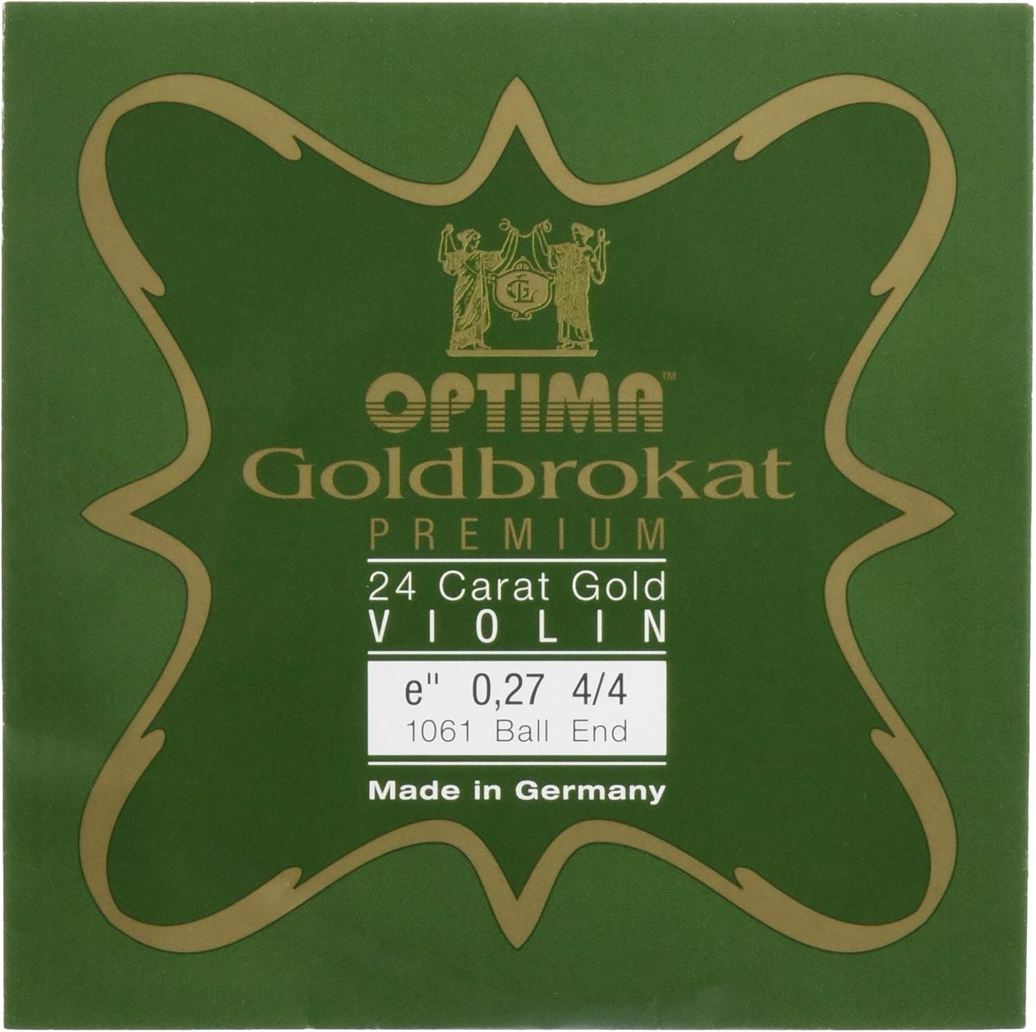 Gold Bro Cut Violin Strings 4/4 E 0.27 mm Ball Premium 24K Gold Plated