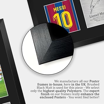 HWC Trading Lionel Messi Gifts Printed Signed Autograph Picture for Football Fans and Supporters - A3 Portrait Framed