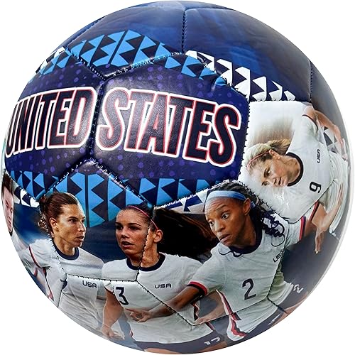 Miniatura 3 de Icon Sports US Soccer - Pelota gráfica de la selección nacional de mujeres, talla 4, USWNT Players Photo Soccer Ball #4, rosa