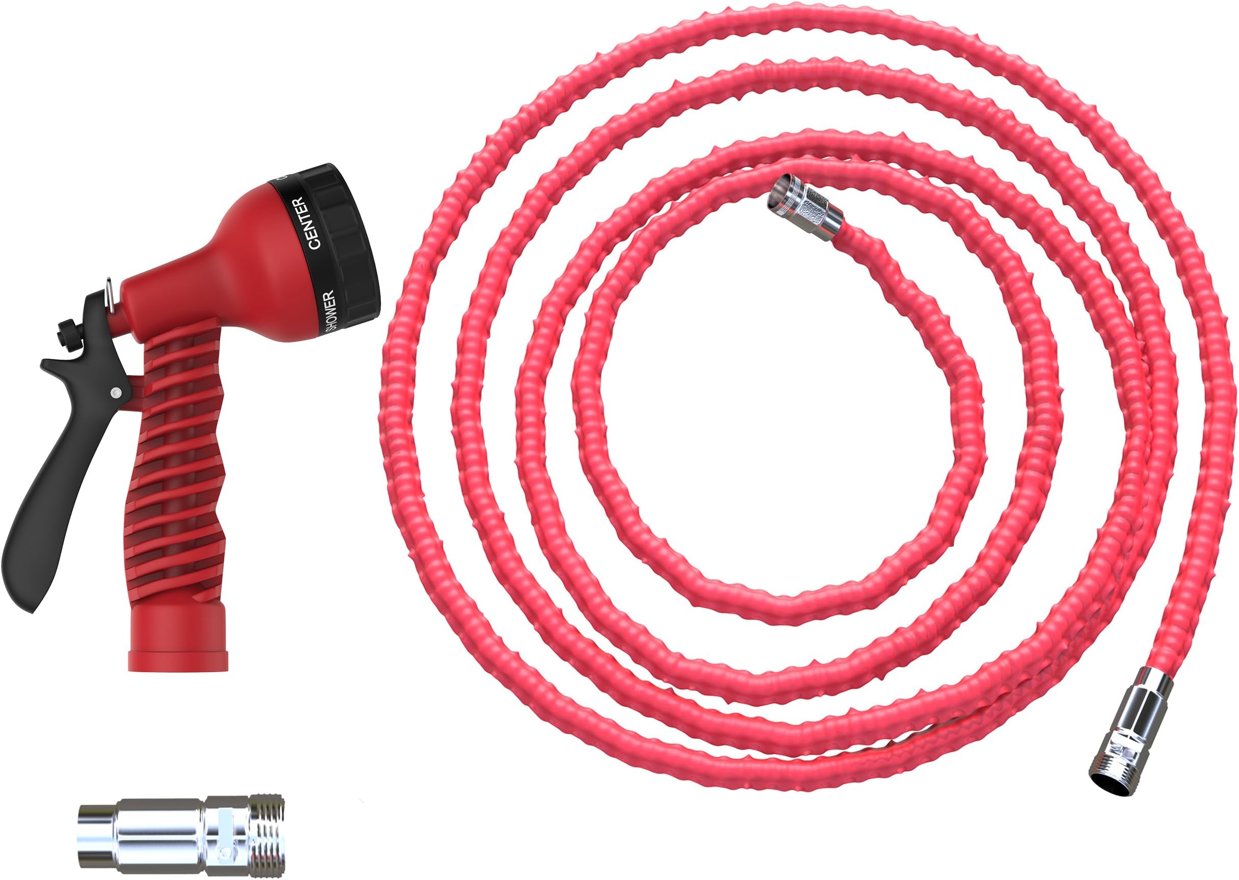 Casa Felice Expandable 50 Foot Garden Water Hose By Heavy Duty Double Layer Latex Fabric Core - Corrosion Resistant, Leak-Proof Nickel Alloy Fittings - Lightweight, Retractable, Tangle-Free Design