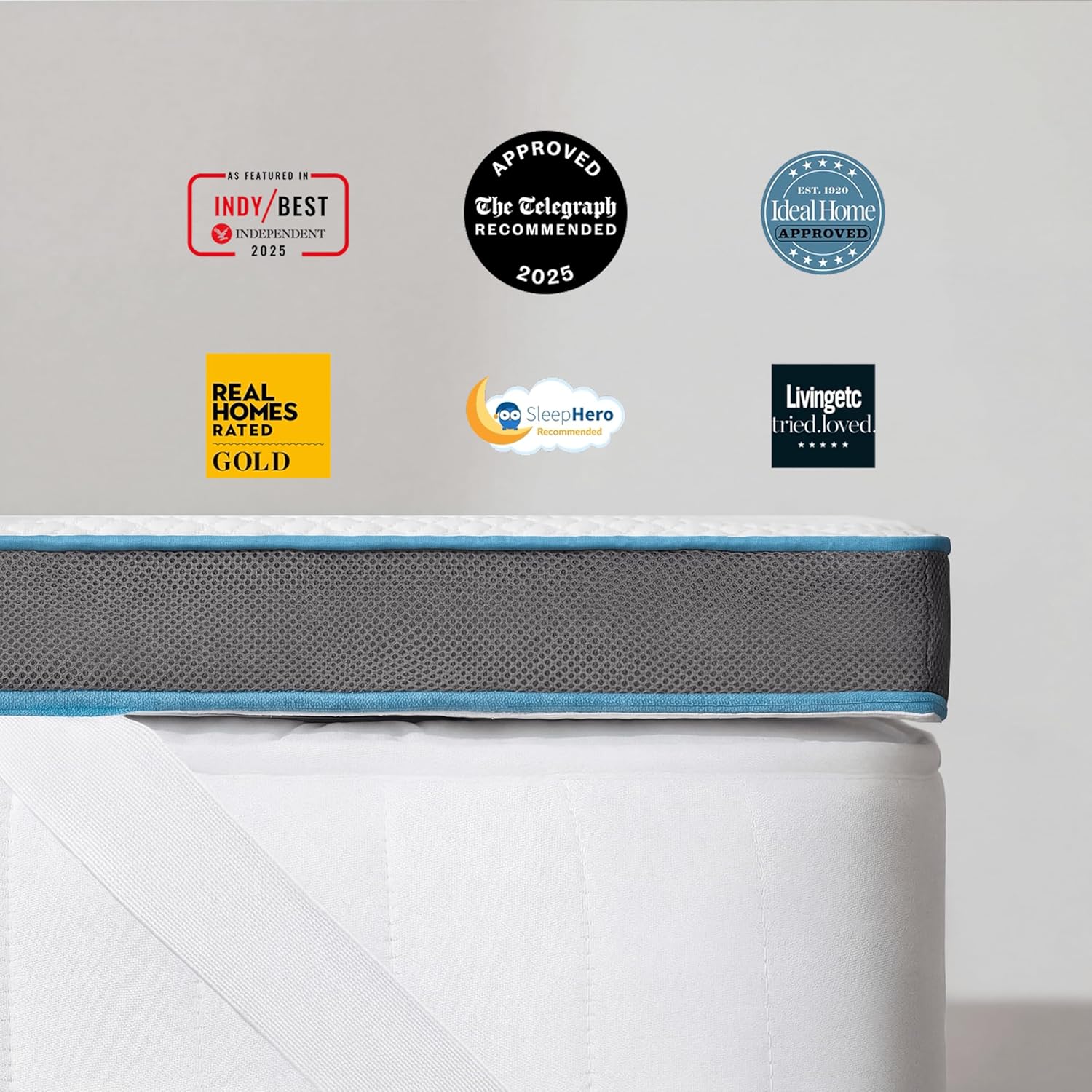 Simba Hybrid Mattress Topper | Super King 180 x 200cm | Extra Comfort | 1900 Aerocoil Springs & Simbatex Foam image 4