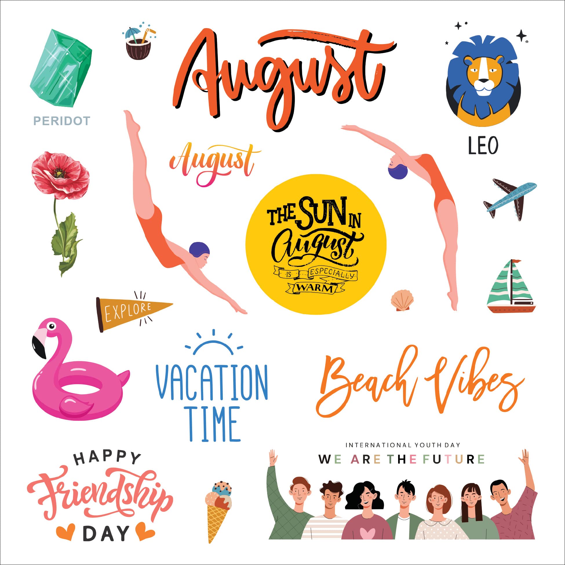 A Year in Stickers: Fun Pictures and Words to Highlight Celebrations
