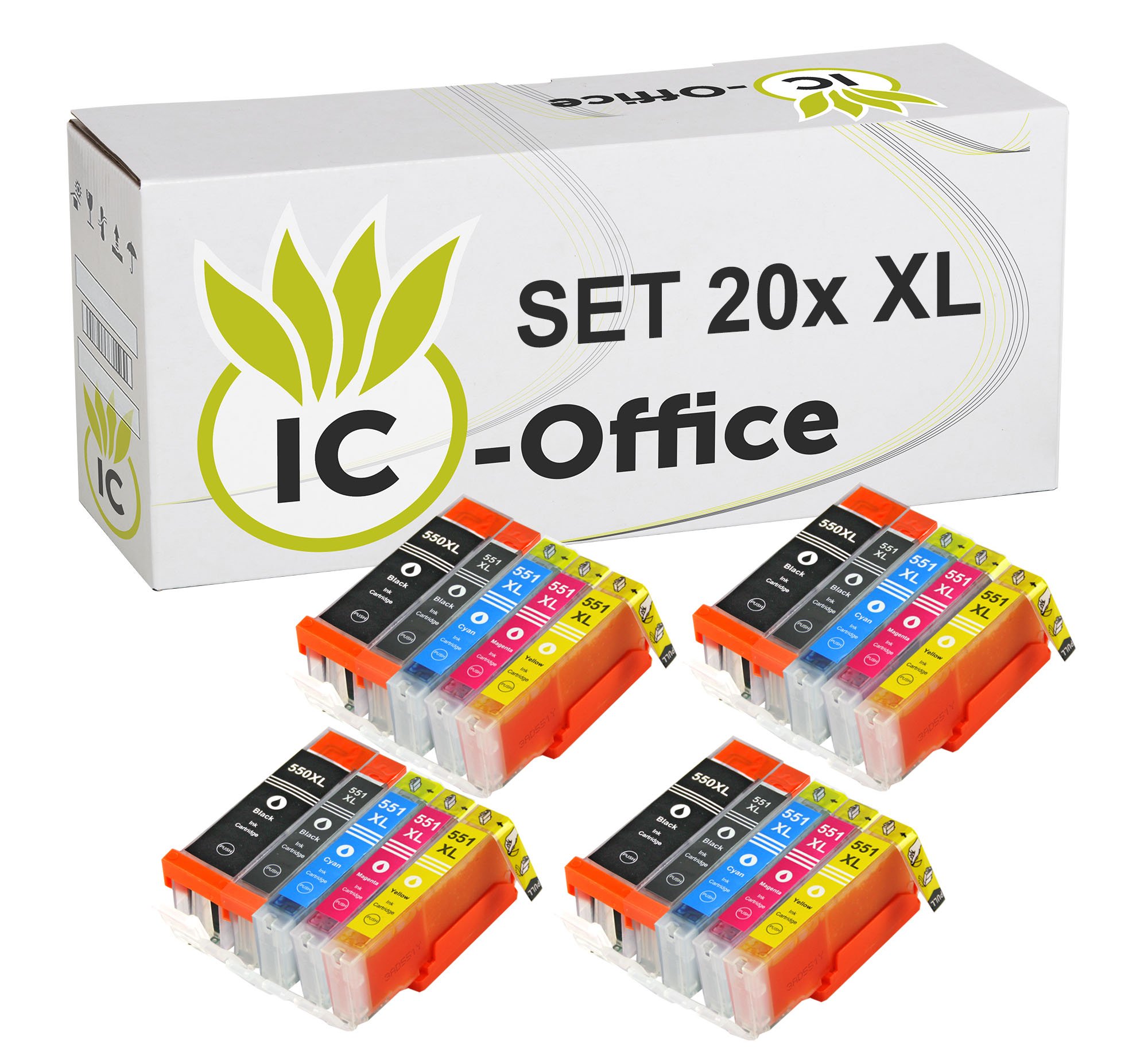 IC-Office iX6850 kolorowa drukarka atramentowa DIN A3+ (drukarka biurowa, drukowanie zdjęć, druk tekstowy, 9600 x 2400 DPI, Wi-Fi, Wi-Fi, USB, druk bezpośredni, aplikacja do drukowania) czarny + 20