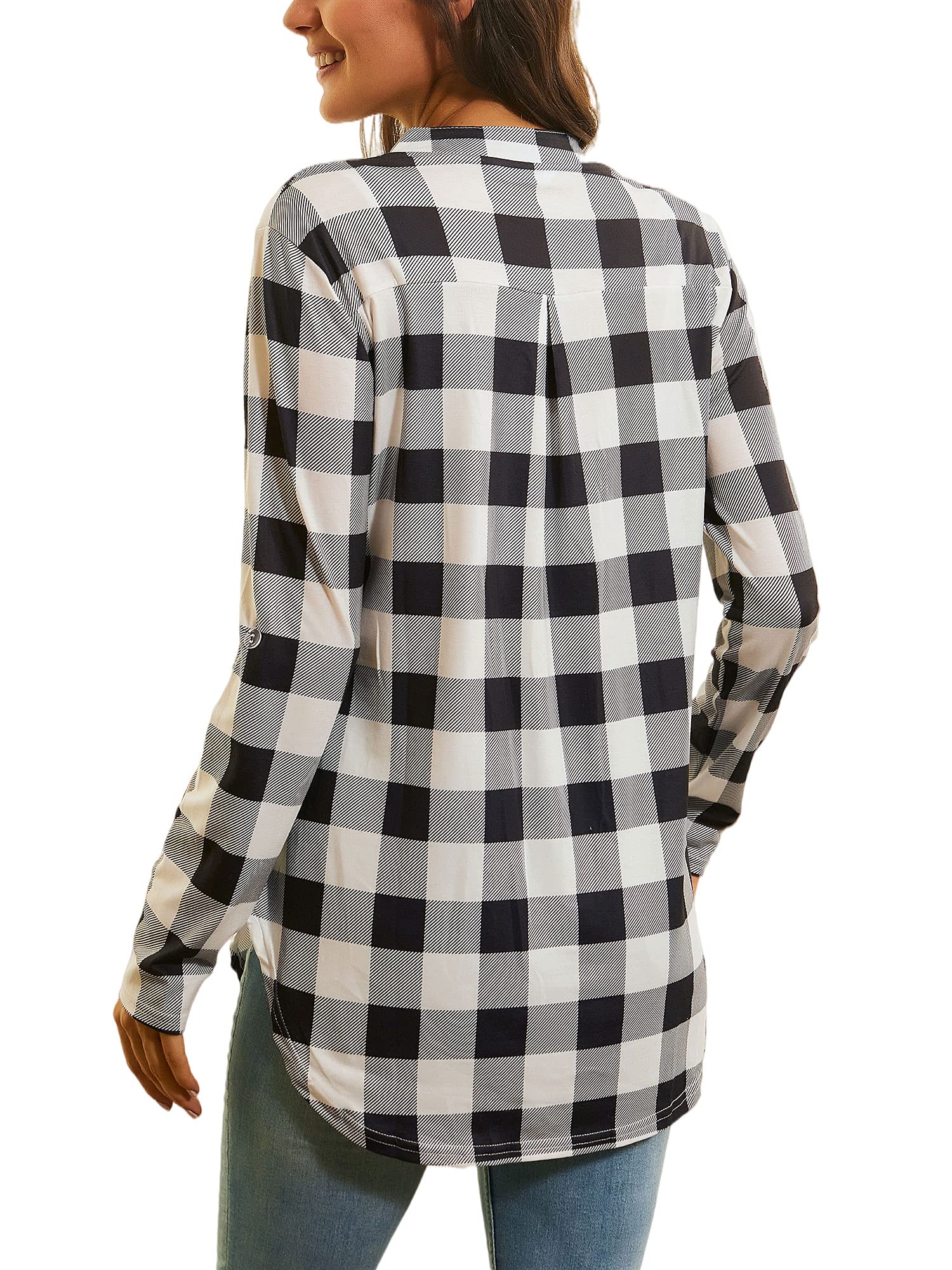 Damen Schwangerschaft Stilloberteile Plaid Schwangerschaft Langarm Bluse Kariert Stillen Pullover T Shirt Top