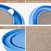 Vista 3 de Cat Scratching Board with Balls for Cats Grinding Claw, Round Cat Scratcher Interactive Toy, Cat Ball Track Scratcher Pad for Cats Exercise