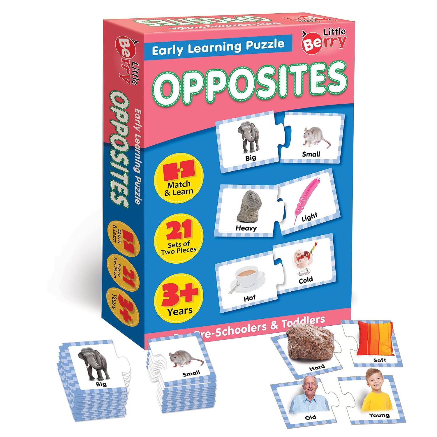 Little Berry Opposites Early Learning Puzzle for Kids | 42 Thick Puzzle Pieces, 21 Self-Correcting 2-Piece Jigsaw Puzzles... - Review, Price and Buying Guide