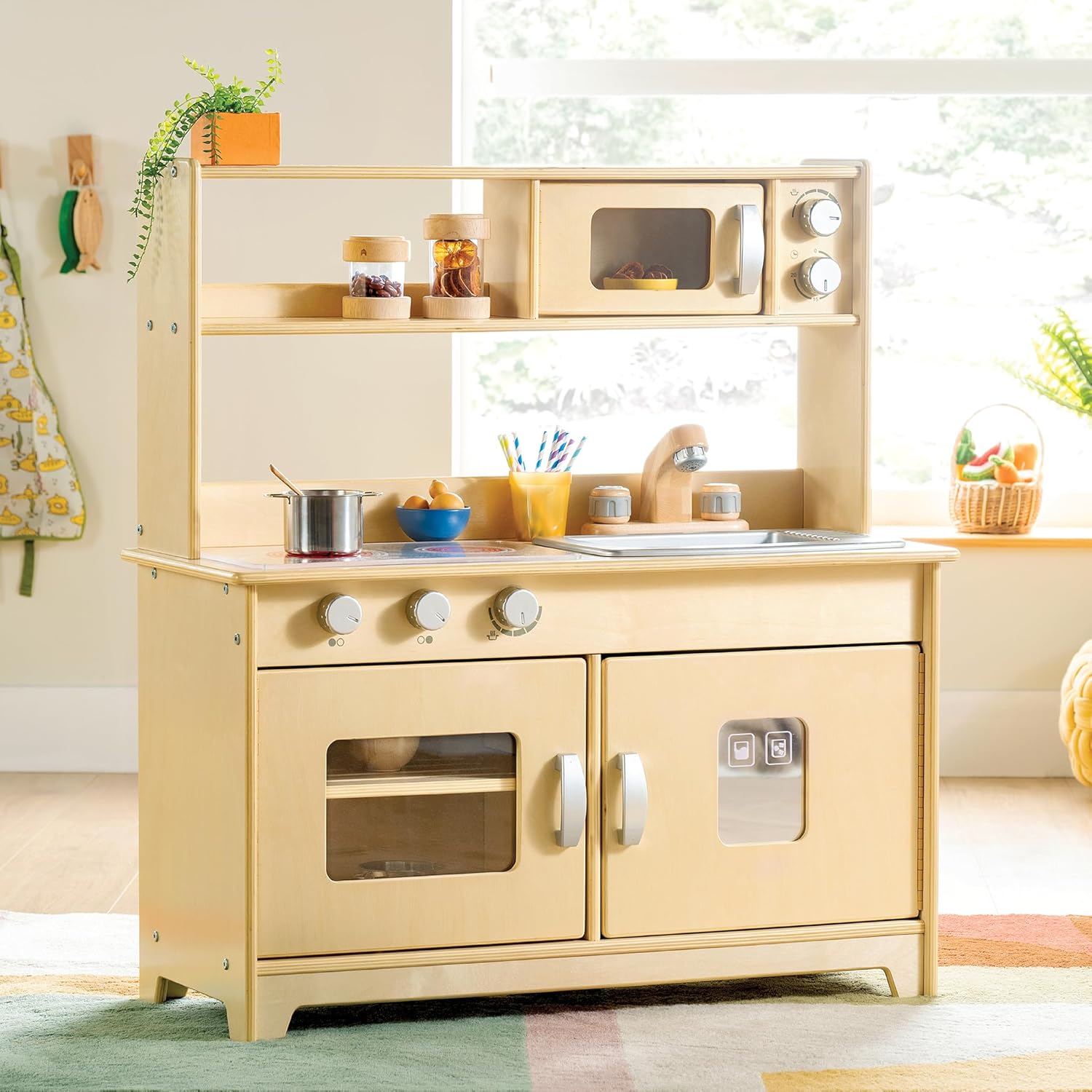 Guidecraft EdQ All-in-One Kids' Kitchen Playset image 4