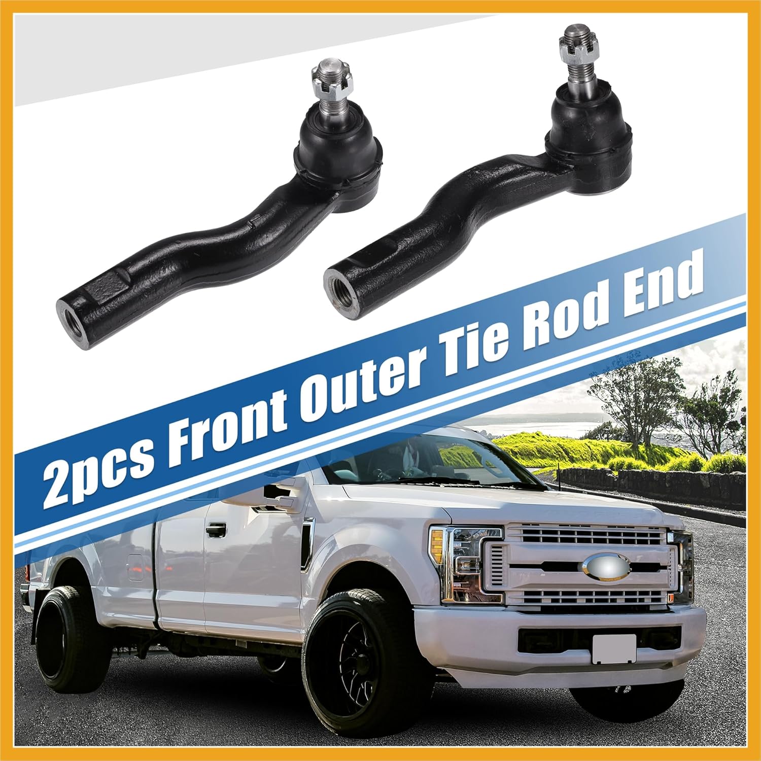 2pcs Front Outer Tie Rod Ends Kit Suspension Steering Tie Rod End for Ford Fusion for Lincoln MKZ for Mercury Milan Drag Link No.ES800101/ES800102 Replacement