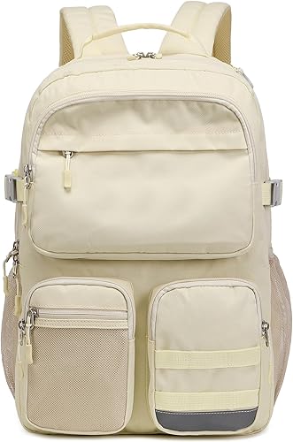 Mochila escolar duradera para adolescentes, estudiantes, niñas, niños, resistente al agua con múltiples bolsillos para viajes, Azul marino, Mochilas