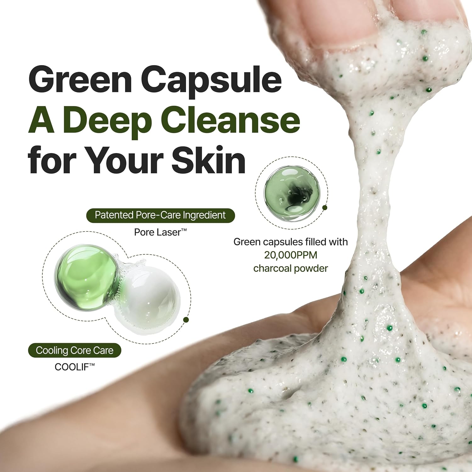 P.CALM Holy Basil Green Capsule Pack-to-Foam Cleanser (120ml / 4.05 fl.oz)