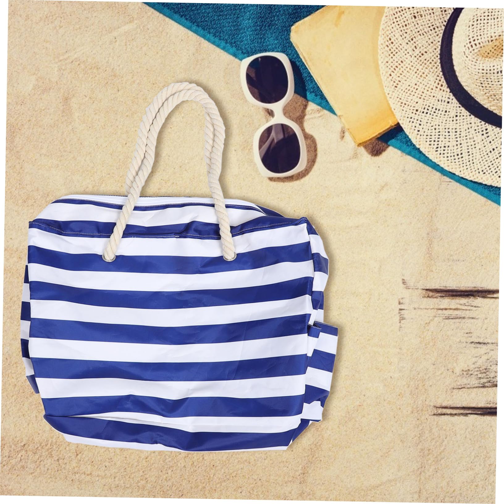 GALPADA Bolsa De Playa De Lona Bolso Para Exteriores y Piscina Para Llevar Toallas Ropa y Accesorios Playa
