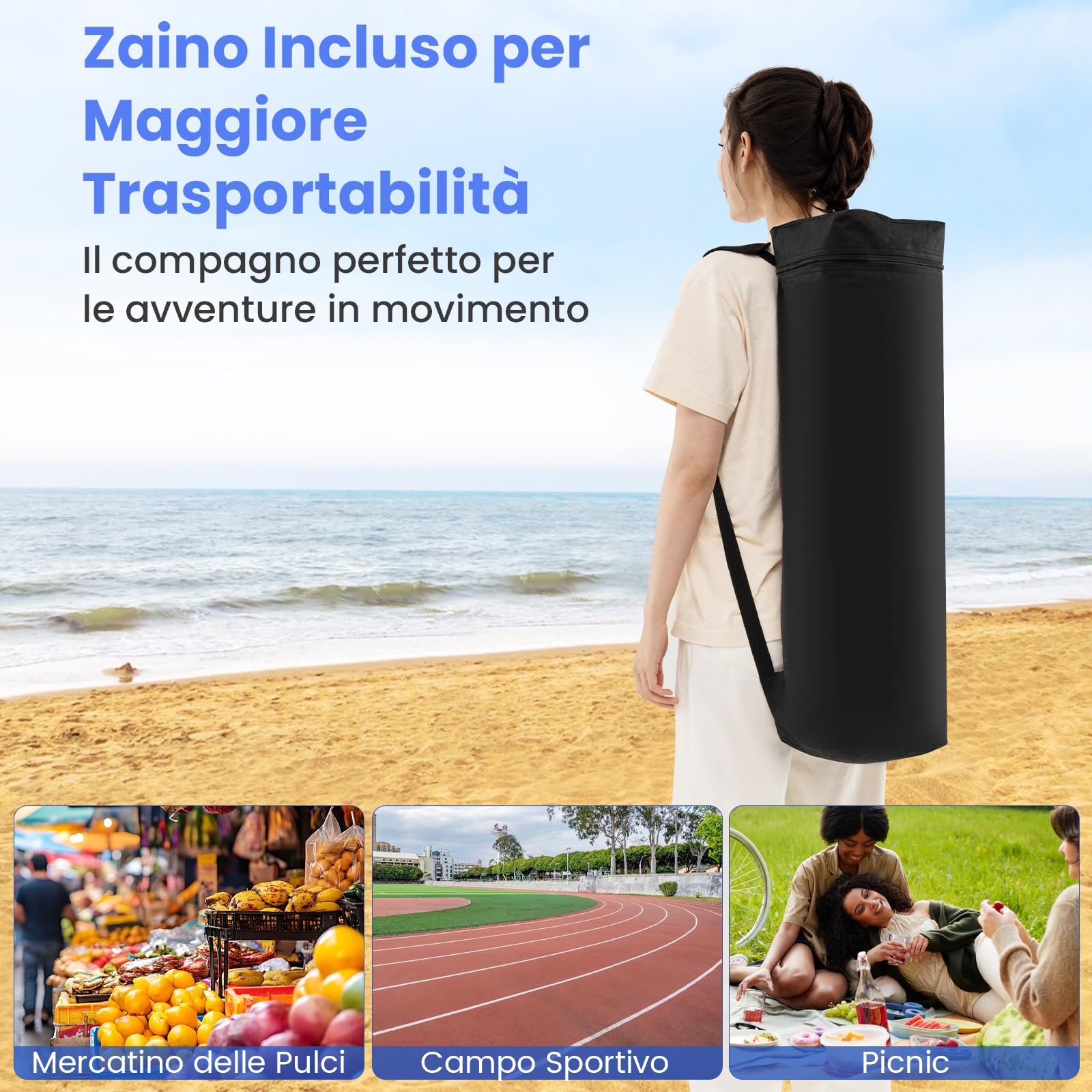 COSTWAY Gazebo Pop-up da Esterno 182 x 182 cm, Gazebo Pieghevole con 1 Parete Laterale, Gambe Inclinabili Regolabili e 4 Picchetti, Tendone Impermeabile per Feste, Campeggio e Picnic (Bianco)