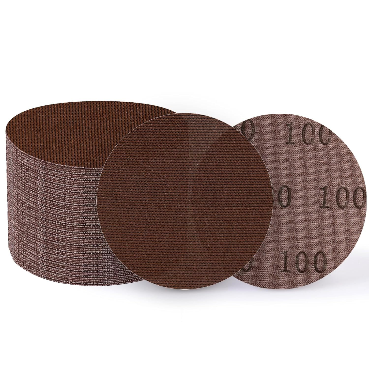 UMXIUO 50 Piece 125mm Mesh Round Sanding Discs Hook & Loop, Grits 100, Suitable for 125mm Orbital Sanders โ image 1