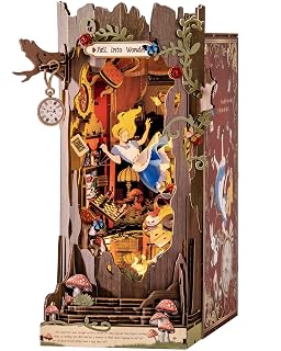 Rolife Book Nook Kit Fall into Wonder DIY Miniatur Haus Modell Kits für Schreibtisch Bücherregal Dekoration, 3D Puzzle mit Gespiegelte Illusion, Weihnachten Geburtstag Geschenke - Amazon product rated Grade A